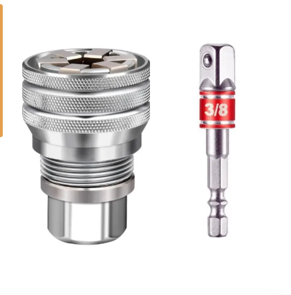NovaGrip Universal Socket — Fits 7mm–19mm in Seconds (Drill Adapter Included)
